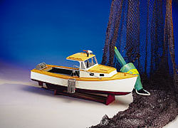 wood ships, wood ship models,Maine Lobster Boat Kit