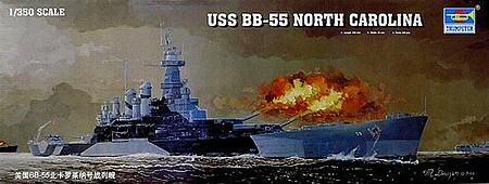 military,scale model ship,U.S.S. North Carolina BB-55 Battleship -- Plastic Model Military Ship Kit -- 1/350 Scale -- #05303