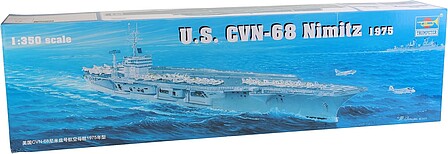 military,scale model ship,USS Nimitz CVN68 1975 Aircraft Carrier -- Plastic Model Military Ship Kit -- 1/350 Scale -- #05605